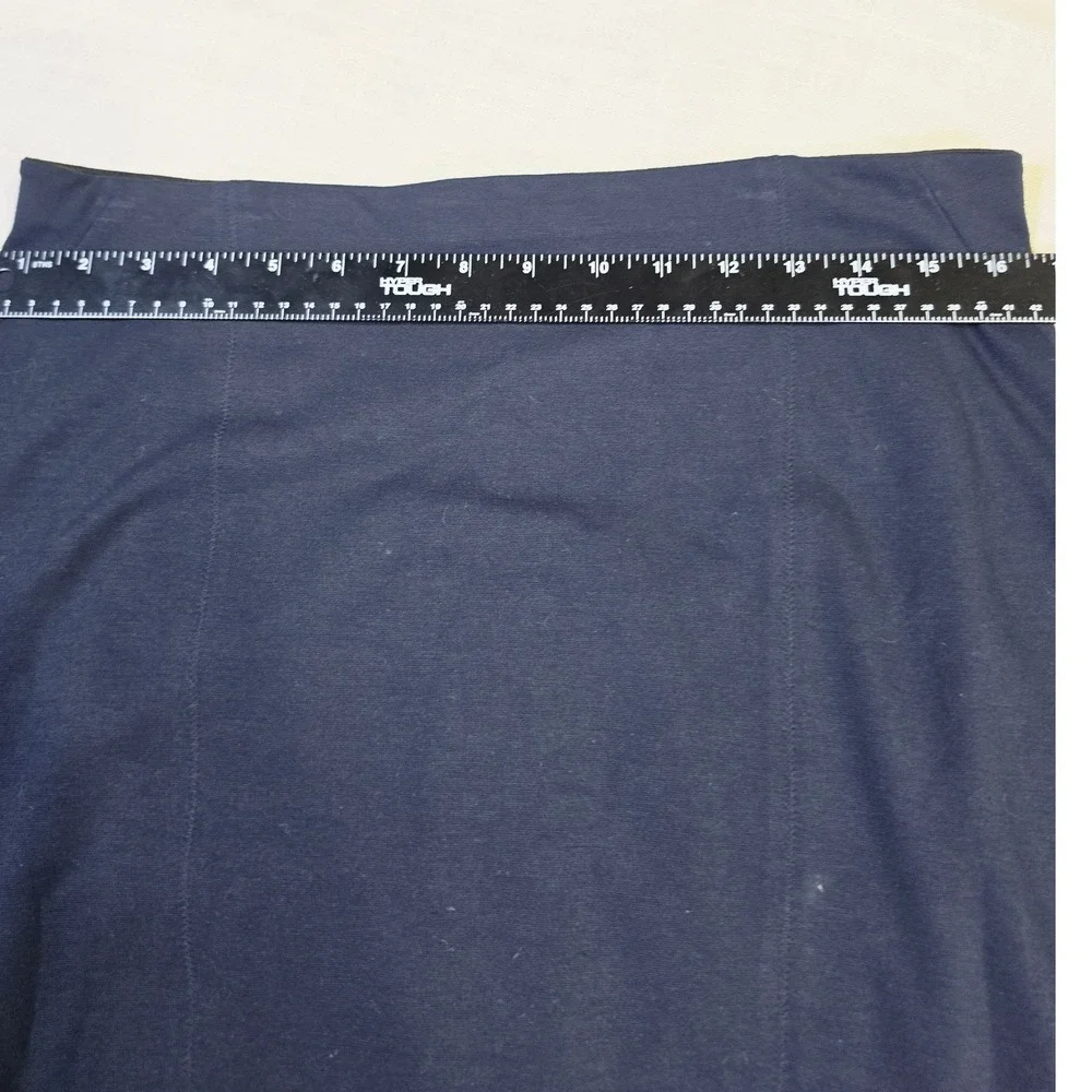 Ann Taylor Navy Blue Ponte Knit Pencil Skirt High Waist Office Wear Size 10